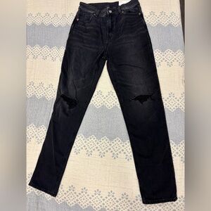 Women's Black Distressed Jeans